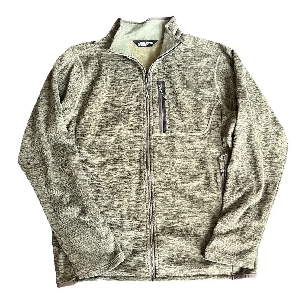 The North Face Canyonlands FullZip‎ Pullover Fleece Sweater Zip Green Small